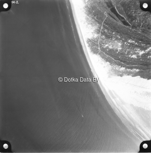 Luchtfoto Den Hoorn Texel (1958) uit de collectie Kadaster Luchtfoto's en Kaarten