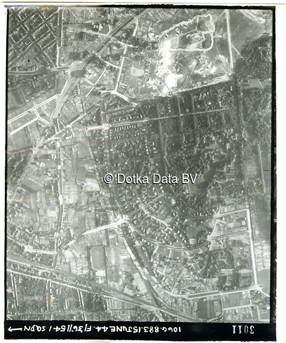 Luchtfoto Antwerpen (1944) uit de collectie Kadaster WOII Luchtfoto's