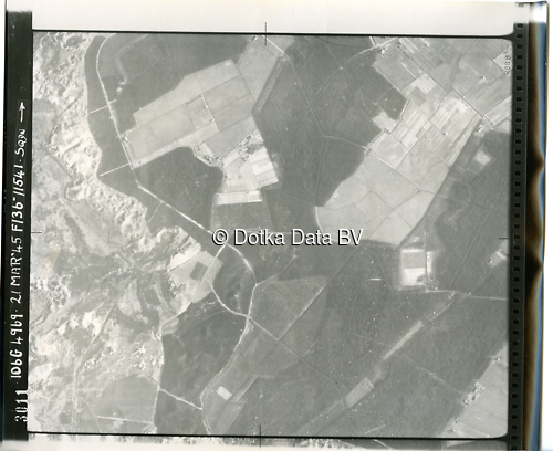 Luchtfoto Den Burg (1945) uit de collectie Kadaster WOII Luchtfoto's