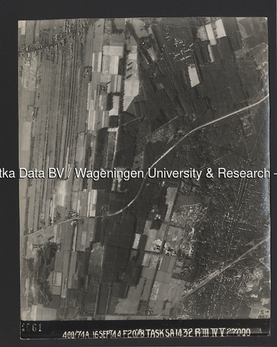 Luchtfoto Bilthoven (1944) uit de collectie Wageningen University WOII