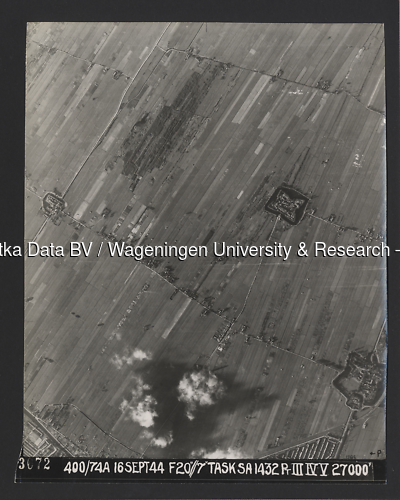 Luchtfoto Groenekan (1944) uit de collectie Wageningen University WOII