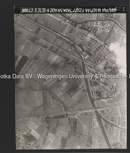 Luchtfoto Utrecht (1944) uit de collectie Wageningen University WOII