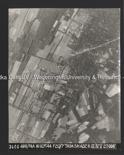 Luchtfoto Bilthoven (1944) uit de collectie Wageningen University WOII