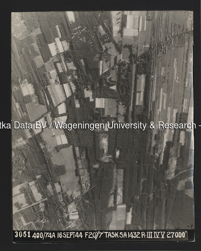 Luchtfoto Bilthoven (1944) uit de collectie Wageningen University WOII