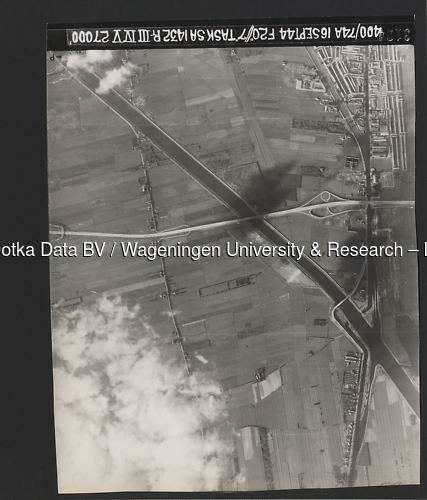 Luchtfoto Nieuwegein (1944) uit de collectie Wageningen University WOII