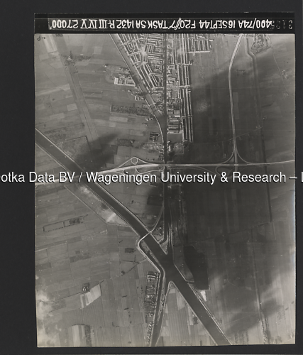 Luchtfoto Nieuwegein (1944) uit de collectie Wageningen University WOII