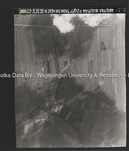 Luchtfoto Utrecht (1944) uit de collectie Wageningen University WOII