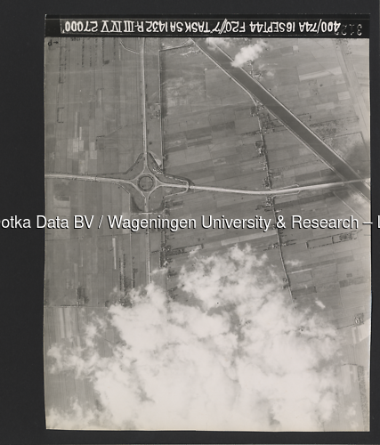 Luchtfoto Nieuwegein (1944) uit de collectie Wageningen University WOII