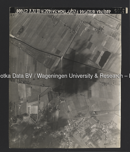 Luchtfoto Utrecht (1944) uit de collectie Wageningen University WOII