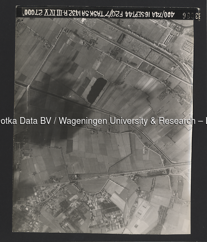 Luchtfoto Utrecht (1944) uit de collectie Wageningen University WOII