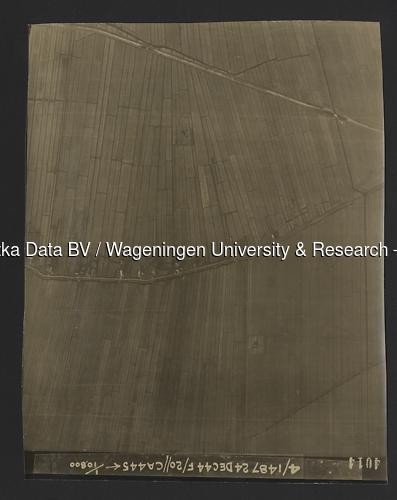 Luchtfoto Wijngaarden (1944) uit de collectie Wageningen University WOII