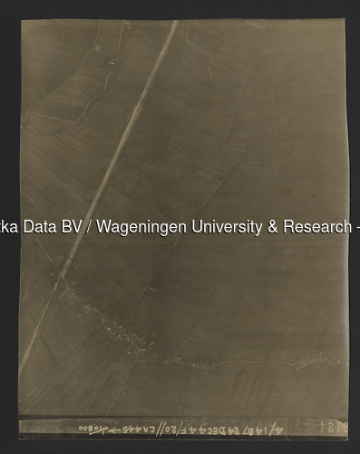 Luchtfoto Hoogblokland (1944) uit de collectie Wageningen University WOII