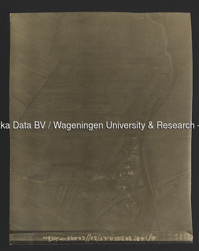 Luchtfoto Hoogblokland (1944) uit de collectie Wageningen University WOII