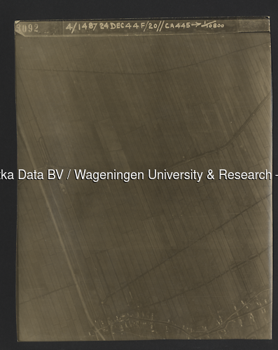 Luchtfoto Goudriaan (1944) uit de collectie Wageningen University WOII