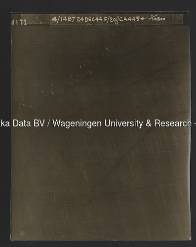 Luchtfoto Goudriaan (1944) uit de collectie Wageningen University WOII