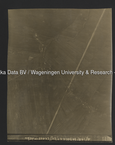 Luchtfoto Hoogblokland (1944) uit de collectie Wageningen University WOII