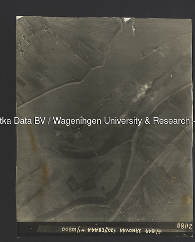 Luchtfoto Vianen (1944) uit de collectie Wageningen University WOII