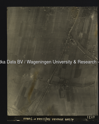 Luchtfoto Nieuwegein (1944) uit de collectie Wageningen University WOII