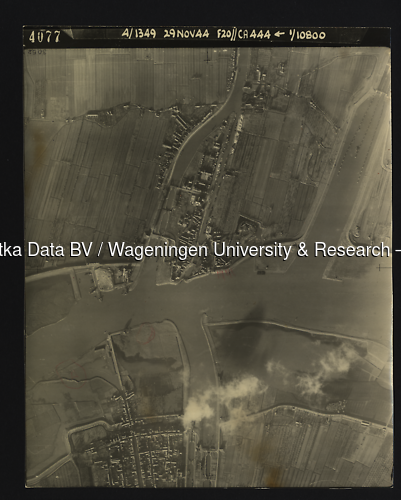 Luchtfoto Nieuwegein (1944) uit de collectie Wageningen University WOII