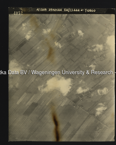 Luchtfoto Leersum (1944) uit de collectie Wageningen University WOII