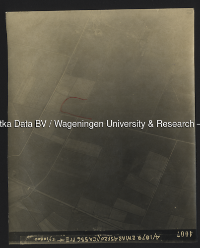 Luchtfoto Beesd (1945) uit de collectie Wageningen University WOII