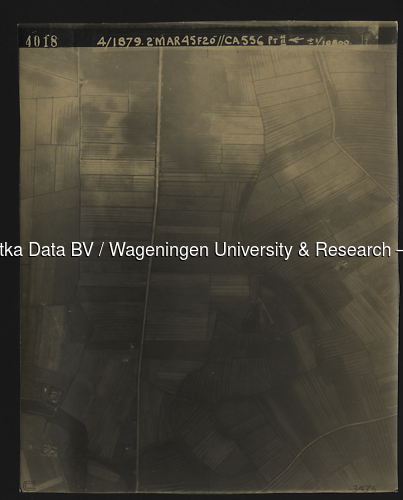 Luchtfoto Buurmalsen (1945) uit de collectie Wageningen University WOII
