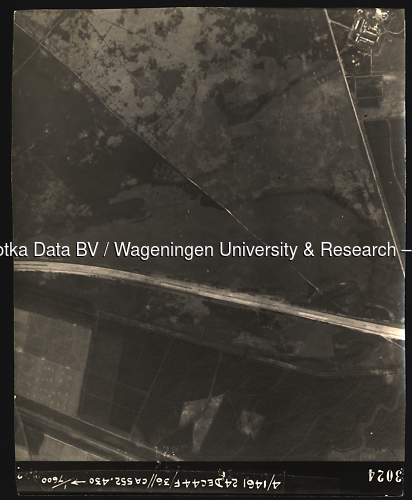 Luchtfoto Ede (1944) uit de collectie Wageningen University WOII