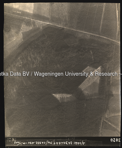 Luchtfoto Ede (1944) uit de collectie Wageningen University WOII