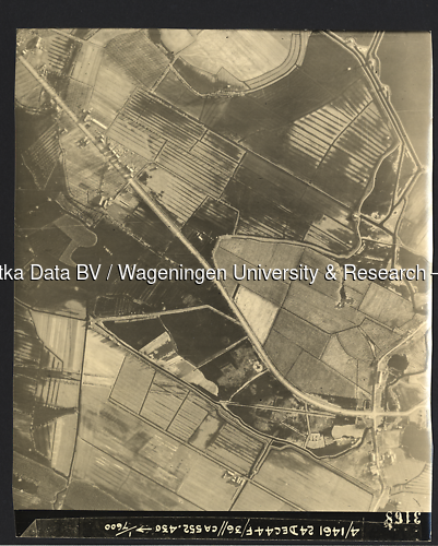 Luchtfoto (1944) uit de collectie Wageningen University WOII