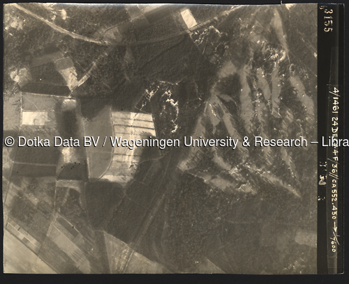 Luchtfoto Bilthoven (1944) uit de collectie Wageningen University WOII
