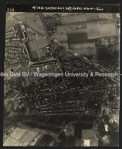Luchtfoto Bilthoven (1944) uit de collectie Wageningen University WOII