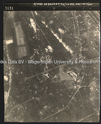 Luchtfoto Bilthoven (1944) uit de collectie Wageningen University WOII