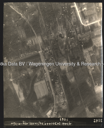 Luchtfoto Huis ter Heide (1944) uit de collectie Wageningen University WOII