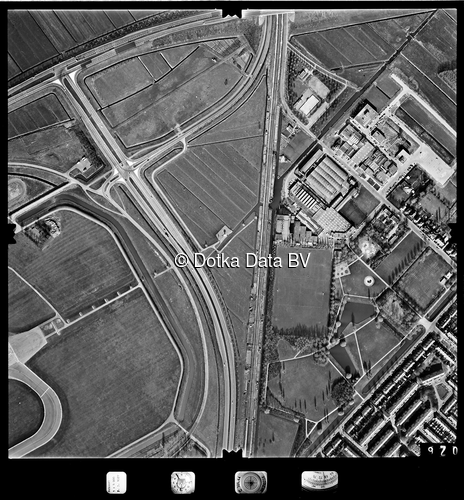 Luchtfoto Rotterdam (1977) uit de collectie Stichting Bodemsanering NS (SBNS)