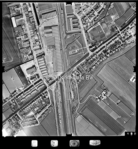 Luchtfoto Berkel en Rodenrijs (1977) uit de collectie Stichting Bodemsanering NS (SBNS)