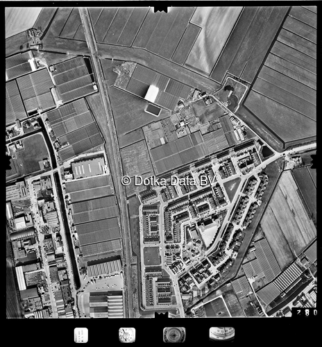 Luchtfoto Berkel en Rodenrijs (1977) uit de collectie Stichting Bodemsanering NS (SBNS)