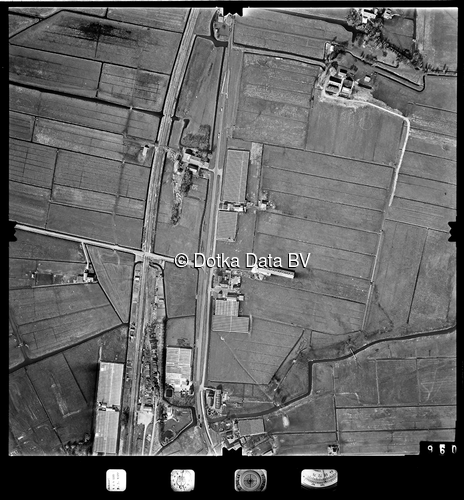 Luchtfoto Pijnacker (1977) uit de collectie Stichting Bodemsanering NS (SBNS)