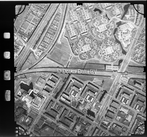 Luchtfoto Voorburg uit de collectie Stichting Bodemsanering NS (SBNS)