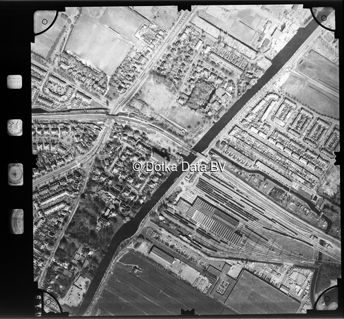 Luchtfoto Voorburg uit de collectie Stichting Bodemsanering NS (SBNS)